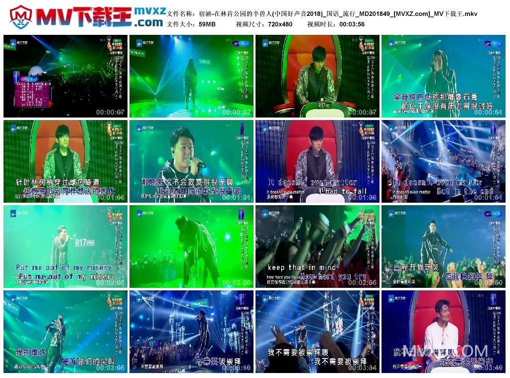 宿涵-在林肯公园的半兽人(中国好声音2018)_国语_流行_MD201849